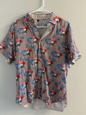 Lansky Bros.  Clothier to the king Men’s skull button up M Limited Edition